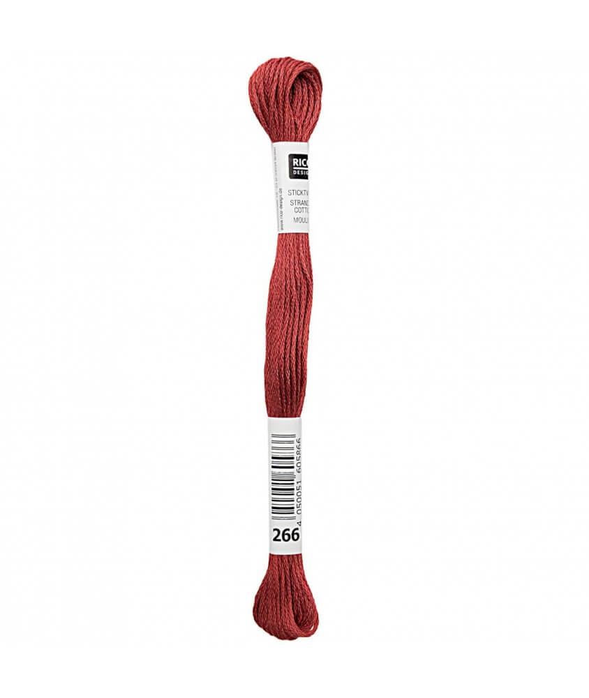 Fil à broder mouliné Uni - Rico Design - Certifié Oeko-Tex rouge 266 sperenza