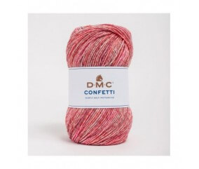 Pelote de laine à tricoter CONFETTI - DMC rouge 550 sperenza
