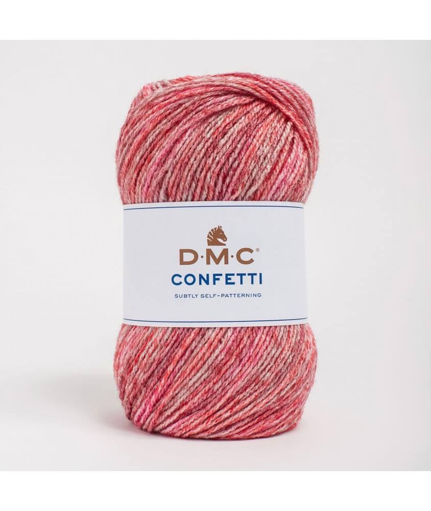 Pelote de laine à tricoter CONFETTI - DMC rouge 550 sperenza