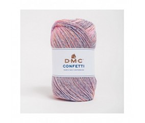 Pelote de laine à tricoter CONFETTI - DMC rose 552 sperenza