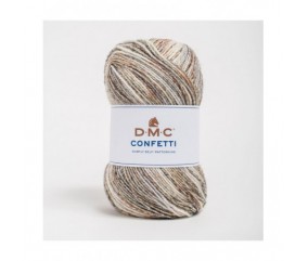 Pelote de laine à tricoter CONFETTI - DMC marron 556 sperenza