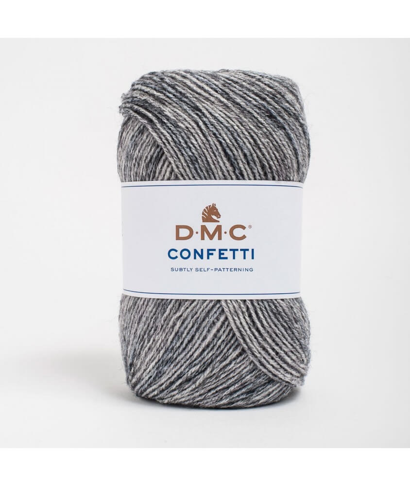 Pelote de laine à tricoter CONFETTI - DMC gris 557 sperenza