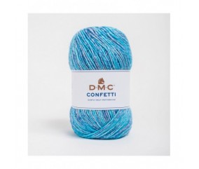 Pelote de laine à tricoter CONFETTI - DMC bleu 559 sperenza