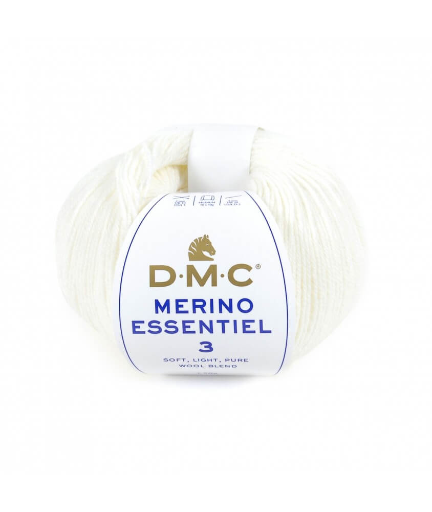 Pelote de laine Merino Essentiel 3 - DMC balnc 950 sperenza