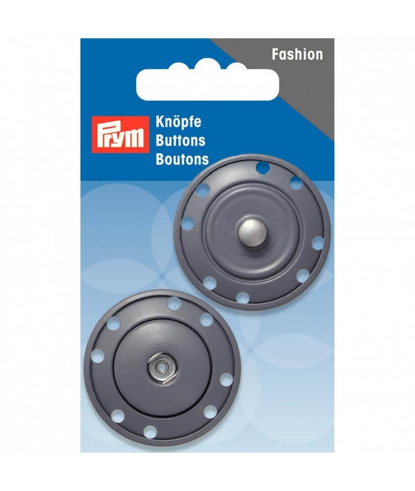 Boutons pressions 35mm gris - Prym