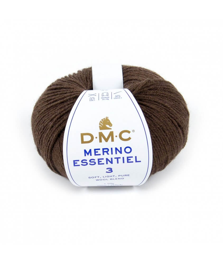 Pelote de laine Merino Essentiel 3 - DMC marron 954 sperenza