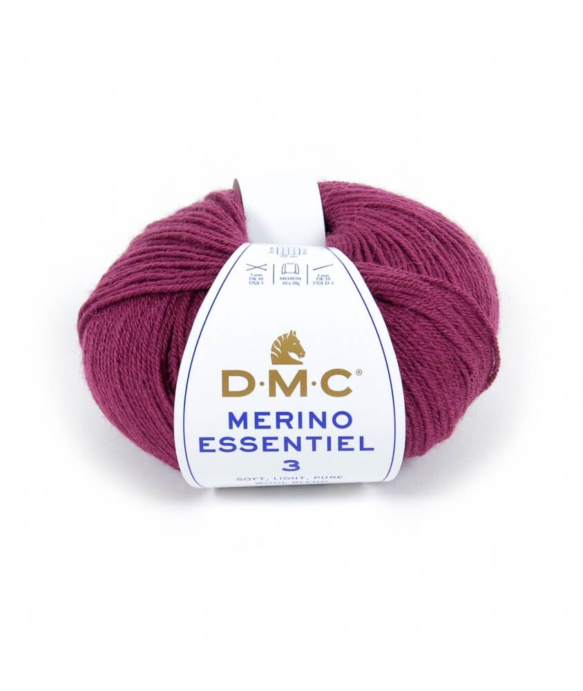 Pelote de laine Merino Essentiel 3 - DMC violet 958 sperenza