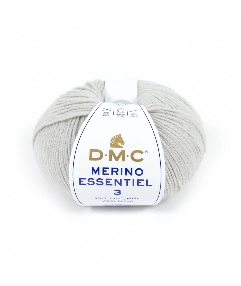 Pelote de laine Merino Essentiel 3 - DMC gris 962 sperenza