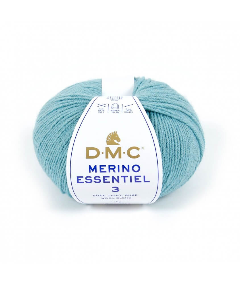 Pelote de laine Merino Essentiel 3 - DMC bleu 964 sperenza