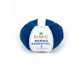 Pelote de laine Merino Essentiel 3 - DMC bleu 965 sperenza