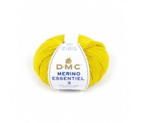 Pelote de laine Merino Essentiel 3 - DMC jaune 966 sperenza