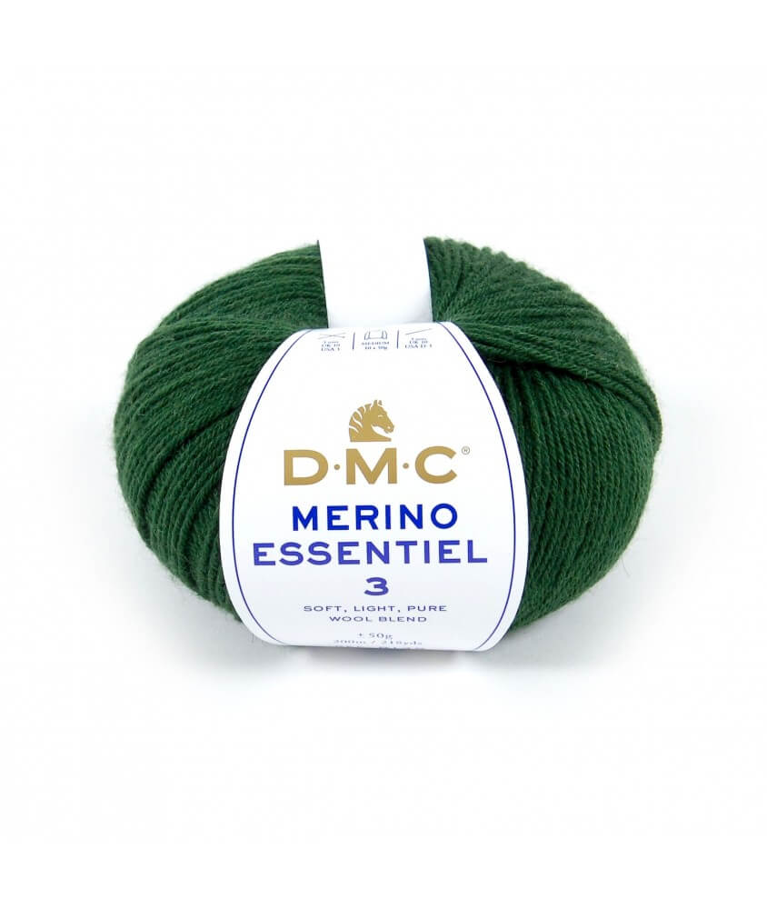 Pelote de laine Merino Essentiel 3 - DMC vert 967 sperenza