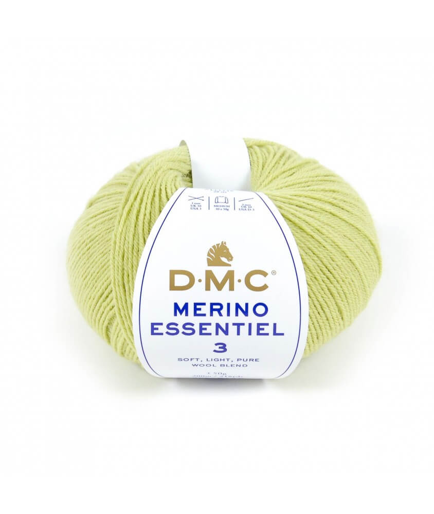 Pelote de laine Merino Essentiel 3 - DMC vert 968 sperenza