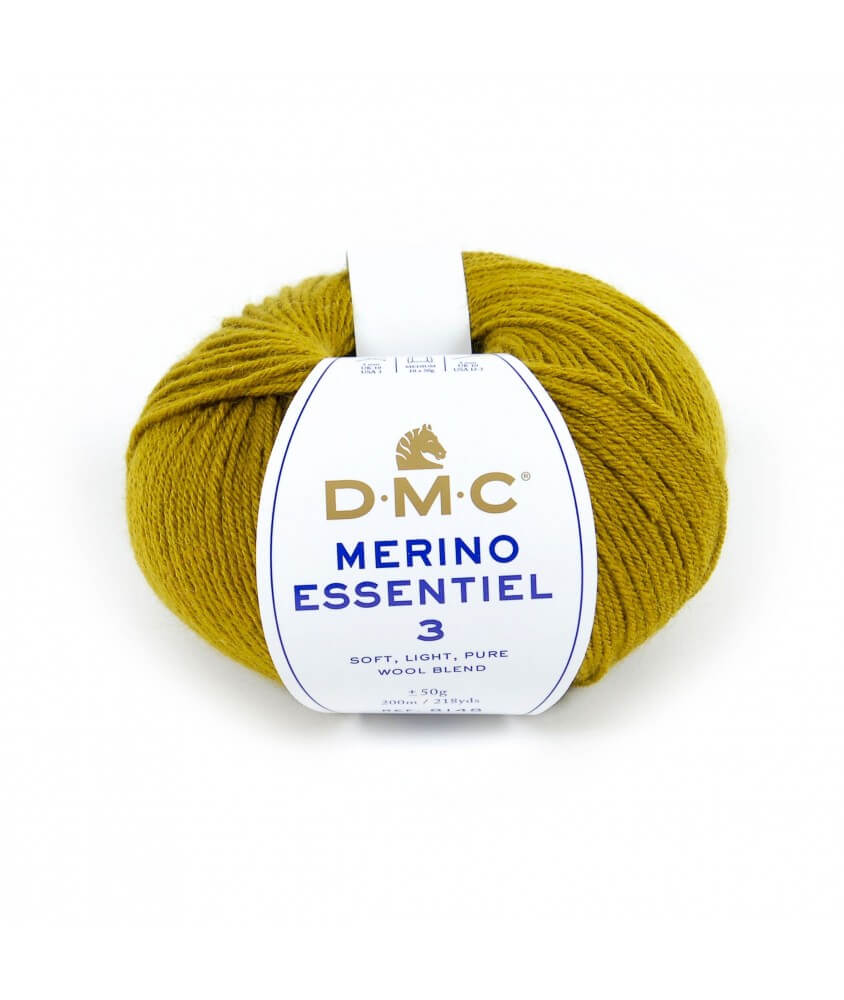 Pelote de laine Merino Essentiel 3 - DMC jaune 969 sperenza
