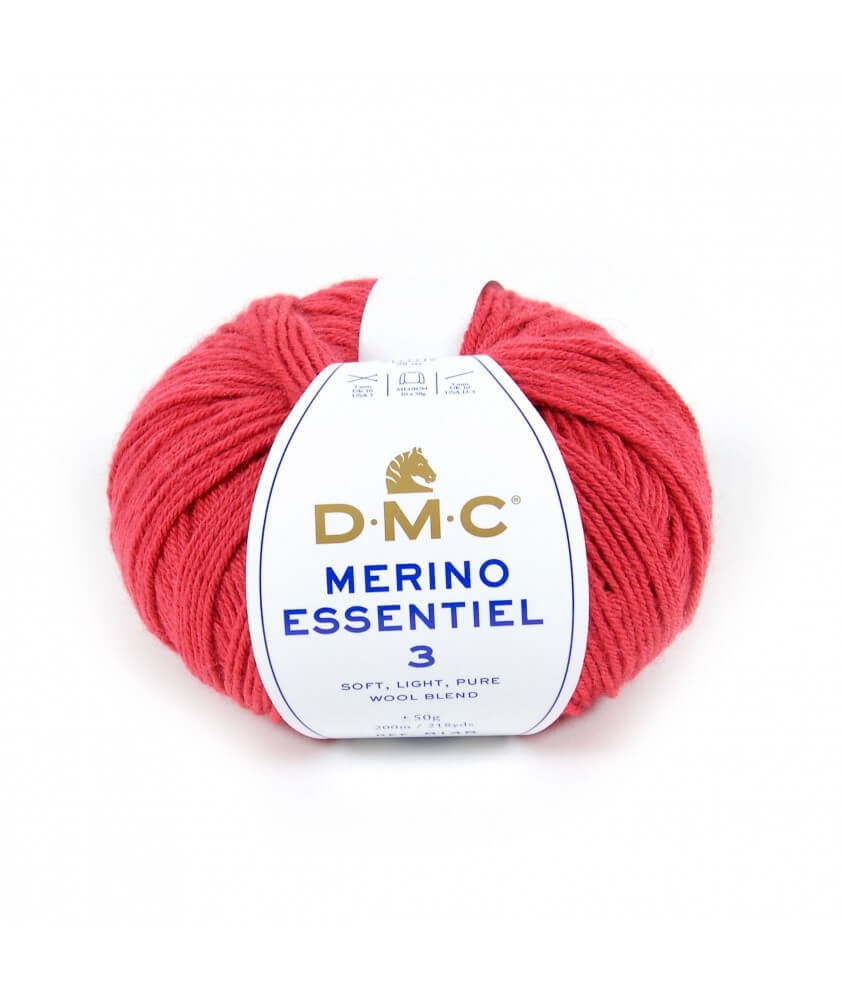 Pelote de laine Merino Essentiel 3 - DMC rose 970 sperenza