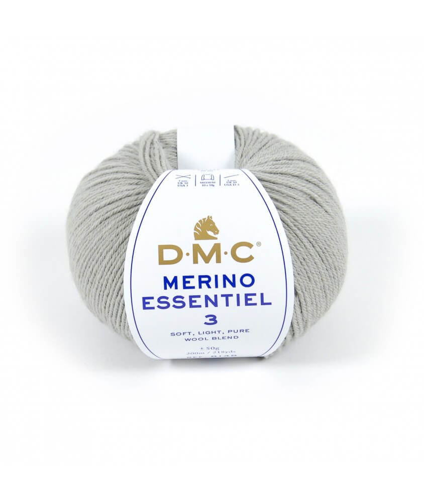 Pelote de laine Merino Essentiel 3 - DMC gris 972 sperenza