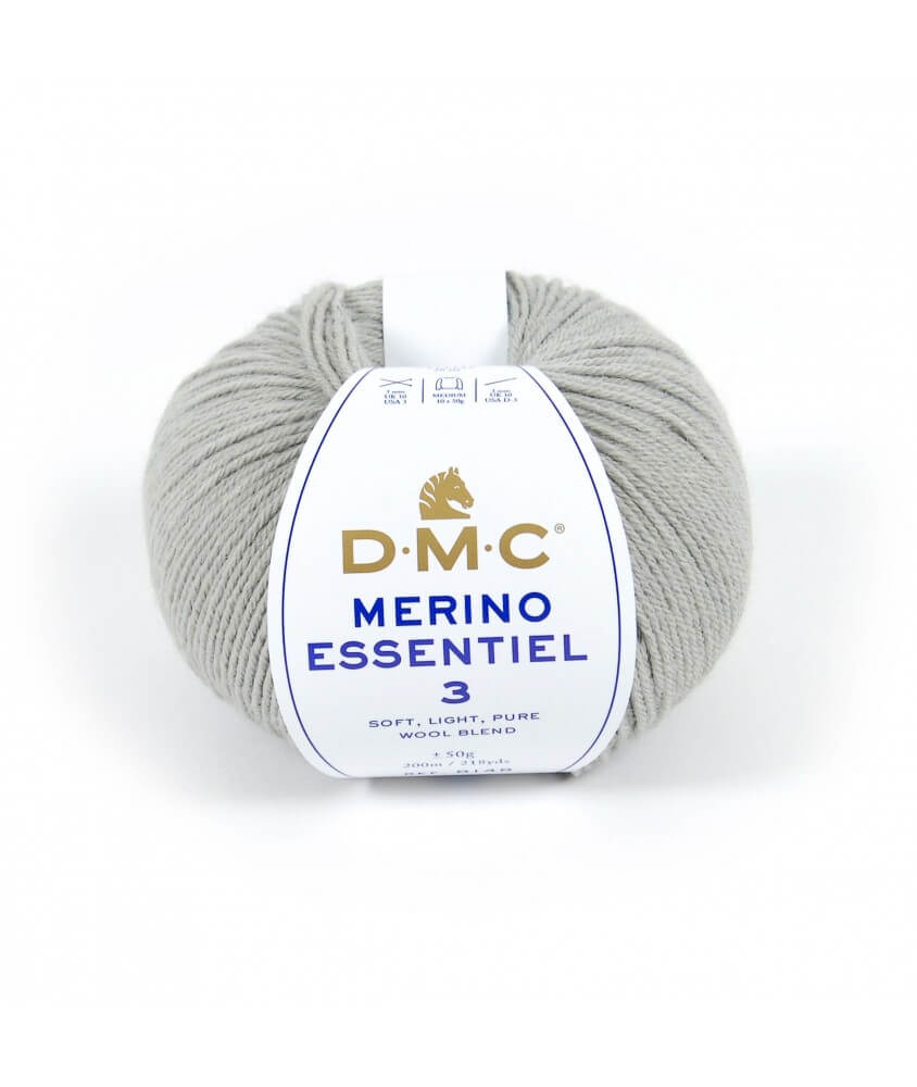 Pelote de laine Merino Essentiel 3 - DMC gris 972 sperenza Pelote de laine Merino Essentiel 3 - DMC gris 972 sperenza