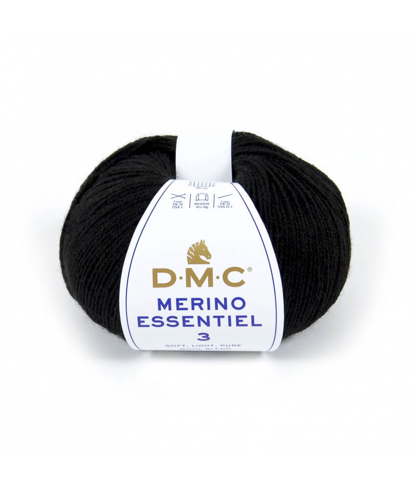 Pelote de laine Merino Essentiel 3 - DMC noir 973 sperenza Pelote de laine Merino Essentiel 3 - DMC noir 973 sperenza