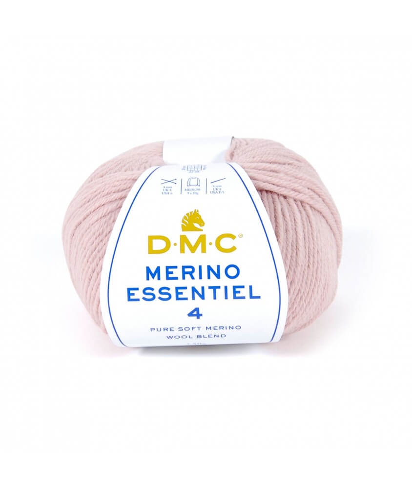 Pelote de laine Merino Essentiel 4 - DMC - Certifié Oeko-Tex rose 855 sperenza