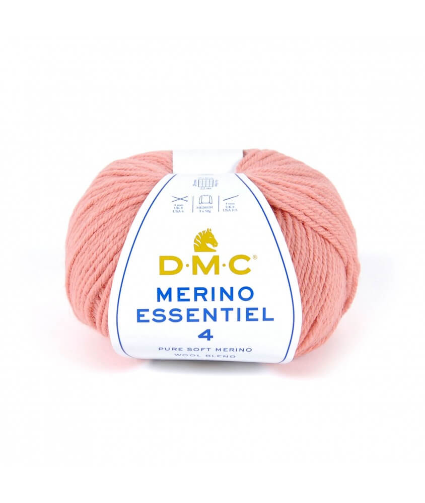 Pelote de laine Merino Essentiel 4 - DMC - Certifié Oeko-Tex rose 856 sperenza