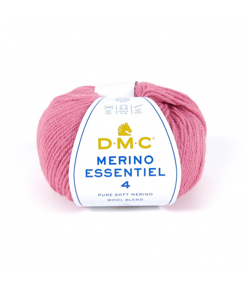 Pelote de laine Merino Essentiel 4 - DMC - Certifié Oeko-Tex rose 857 sperenza