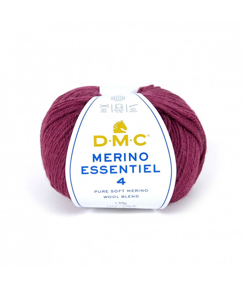 Pelote de laine Merino Essentiel 4 - DMC - Certifié Oeko-Tex violet 858 sperenza