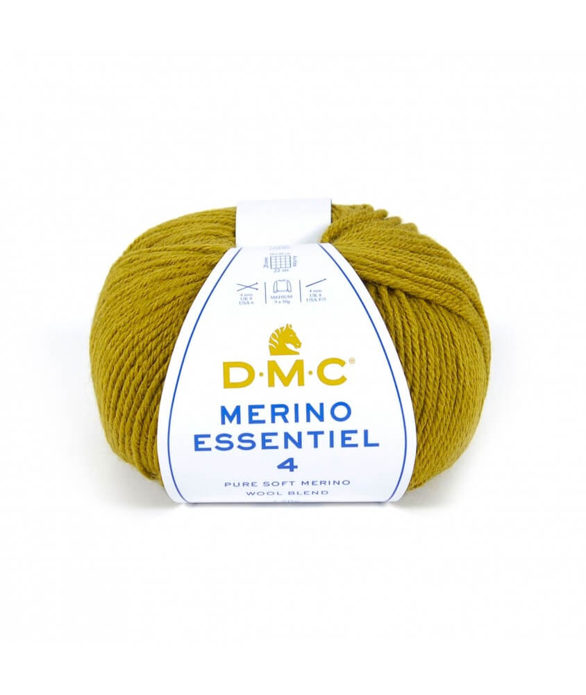 Pelote de laine Merino Essentiel 4 - DMC - Certifié Oeko-Tex jaune 869 sperenza