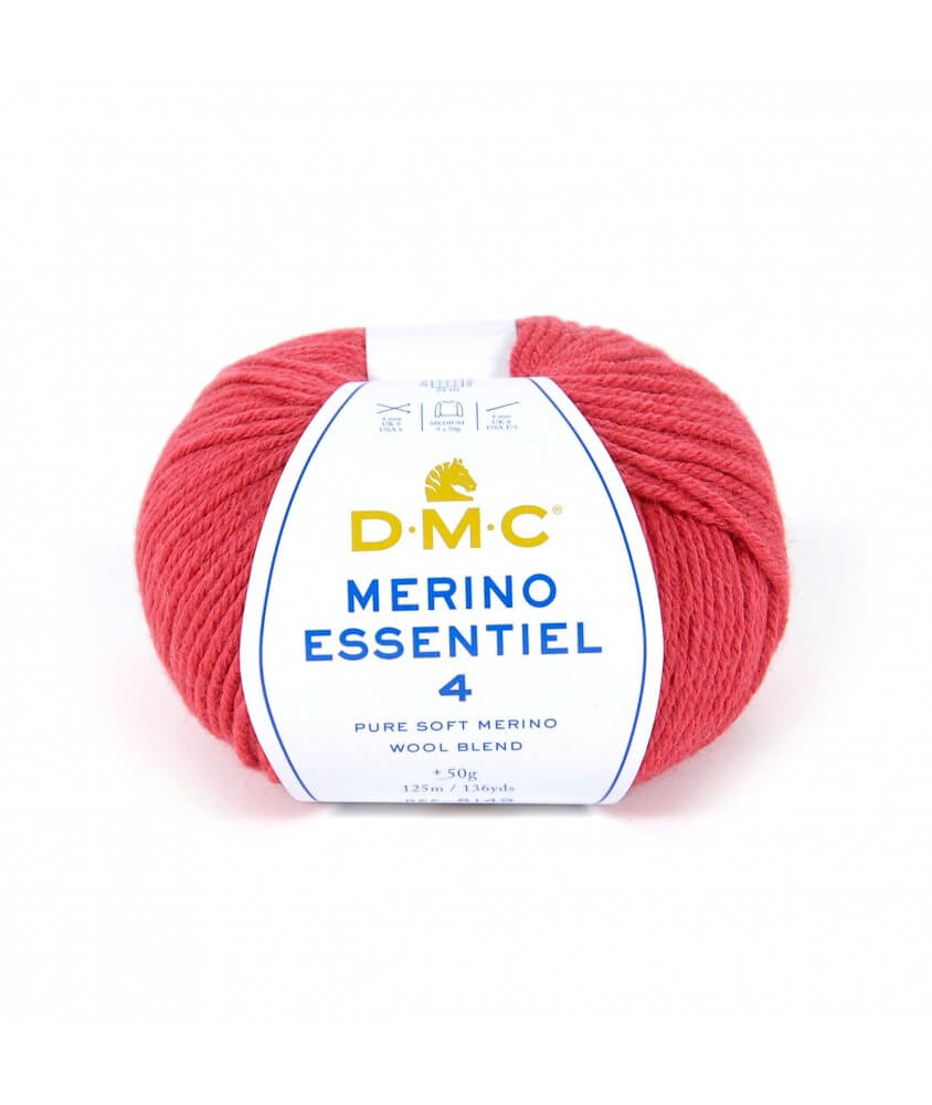 Pelote de laine Merino Essentiel 4 - DMC - Certifié Oeko-Tex rose 870 sperenza