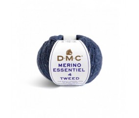 Pelote de laine Merino Essentiel 4 Tweed - DMC bleu 903 sperenza