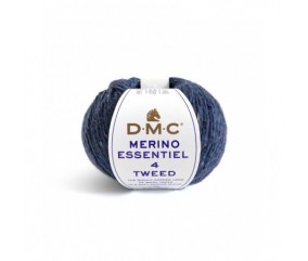 Pelote de laine Merino Essentiel 4 Tweed - DMC bleu 903 sperenza