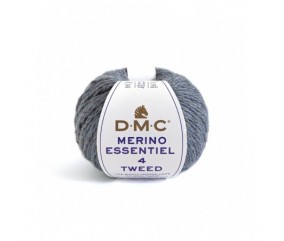 Pelote de laine Merino Essentiel 4 Tweed - DMC bleu 904 sperenza