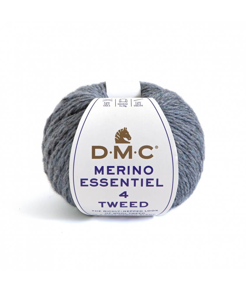 Pelote de laine Merino Essentiel 4 Tweed - DMC marron 901 sperenza
