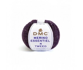 Pelote de laine Merino Essentiel 4 Tweed - DMC violet 905 sperenza