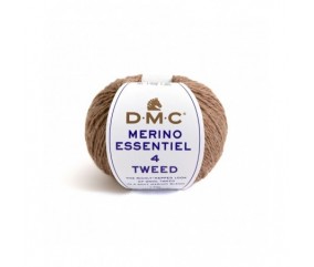 Pelote de laine Merino Essentiel 4 Tweed - DMC marron 910 sperenza