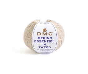 Pelote de laine Merino Essentiel 4 Tweed - DMC écru 911 sperenza
