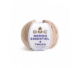 Pelote de laine Merino Essentiel 4 Tweed - DMC écru 912 sperenza