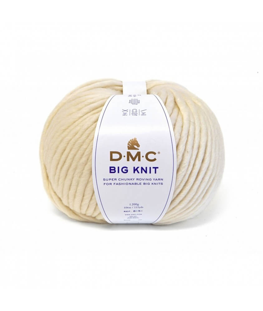 Pelote de laine Big Knit 200 GR - DMC écru 100 sperenza Pelote de laine Big Knit 200 GR - DMC écru 100 sperenza