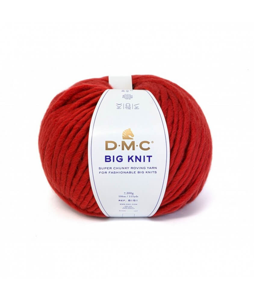 Pelote de laine Big Knit 200 GR - DMC rouge 107 sperenza