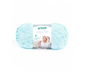 Fil à tricoter COTTON SOFT UNI - Grundl - Certifié Oeko-tex bleu 01 sperenza