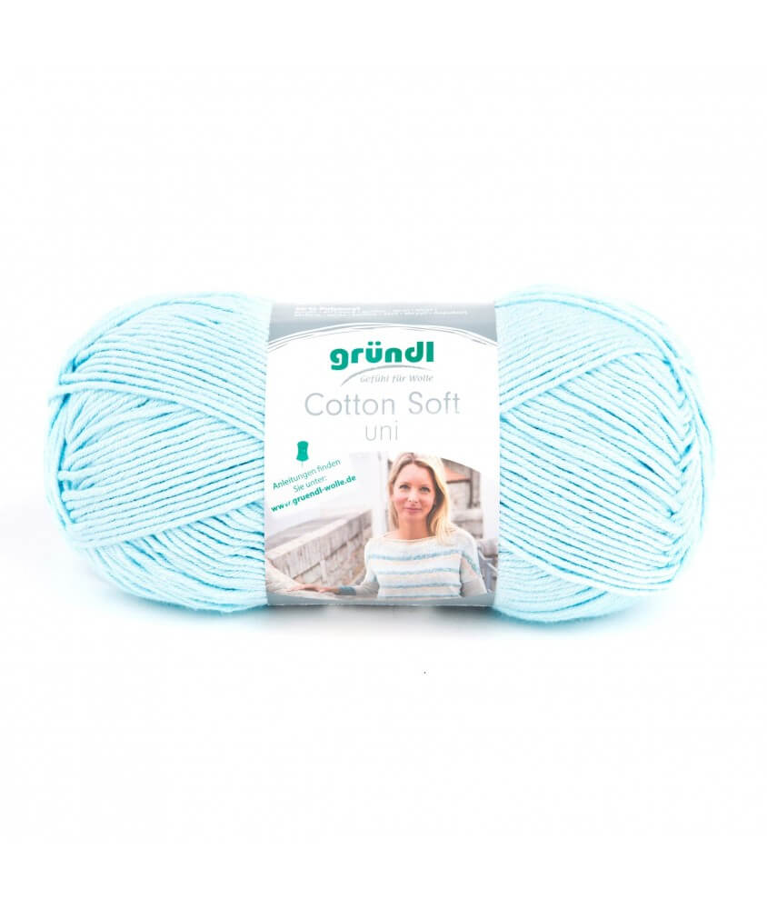 Fil à tricoter COTTON SOFT UNI - Grundl - Certifié Oeko-tex bleu 01 sperenza