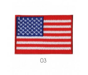 Ecussons Thermocollant Drapeau brodé - Etat Unis - 6,5 X 4,3 cm - Mediac