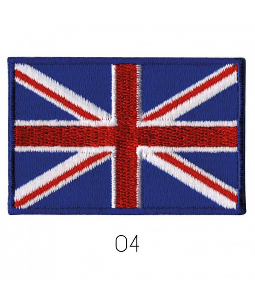 Ecussons Thermocollant Drapeau brodé - Angleterre - 6,5 X 4,3 cm - Mediac