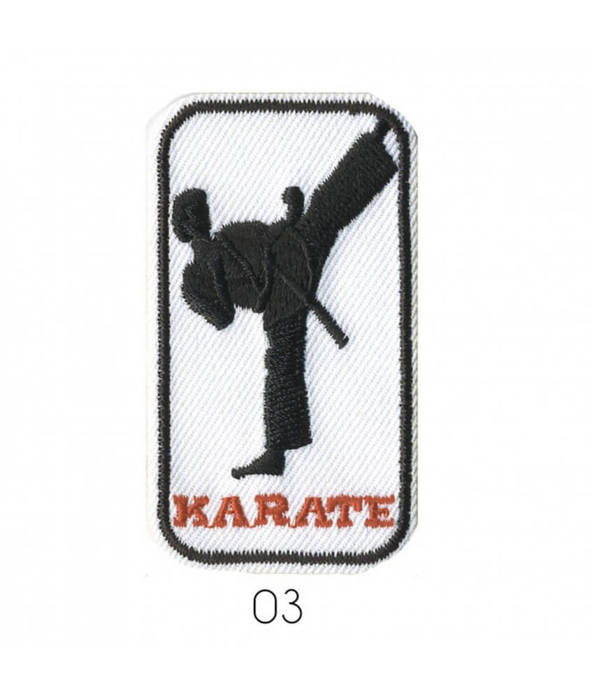 Ecussons Thermocollant Sport - Karaté - 5 X 3 cm - Mediac