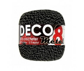 Coton à crocheter DECO 8M - Distrifil noir doré 10 sperenza
