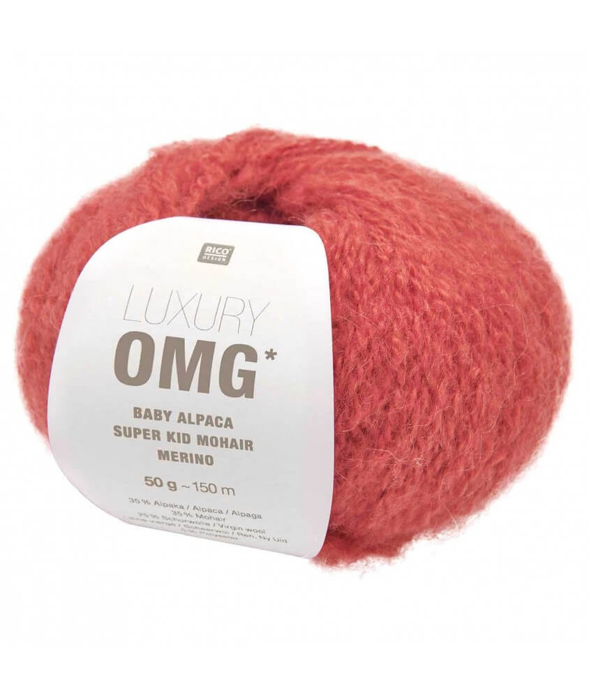 Fil exceptionnel à tricoter Luxury OMG - Rico Design rouge 03 sperenza