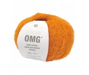 Fil exceptionnel à tricoter Luxury OMG - Rico Design orange 04 sperenza