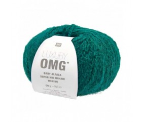 Fil exceptionnel à tricoter Luxury OMG - Rico Design vert 60 algue sperenza