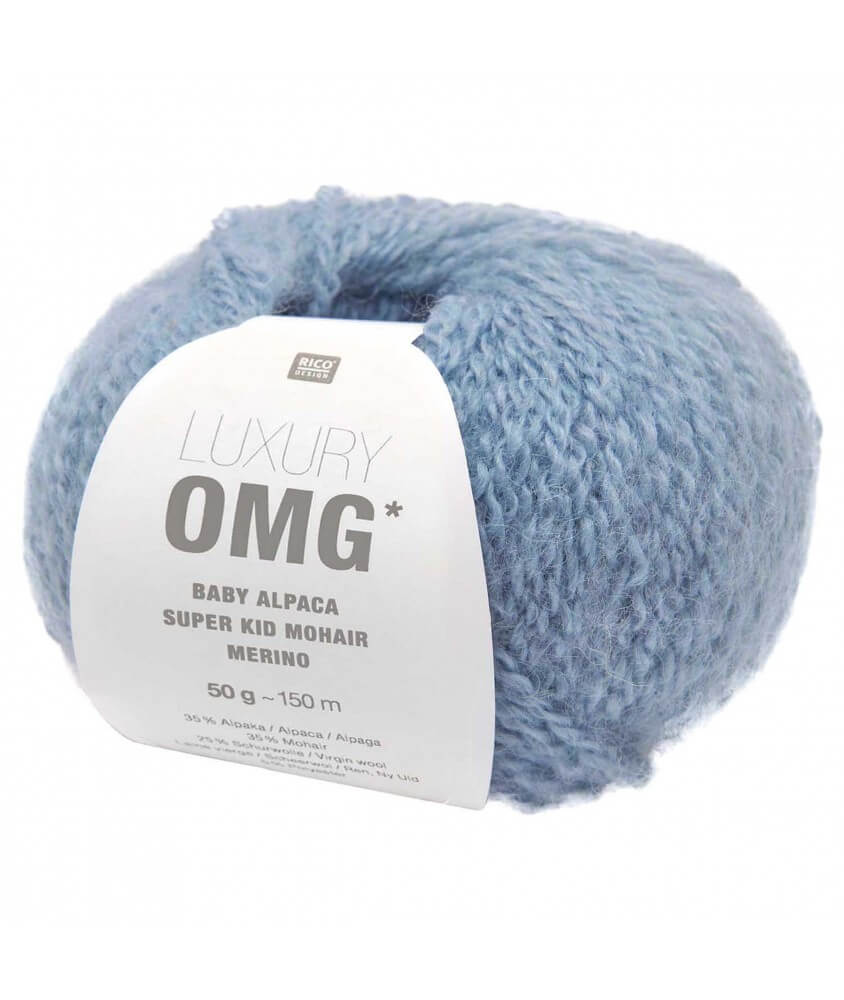 Fil exceptionnel à tricoter Luxury OMG - Rico Design bleu 07 bleu clair sperenza