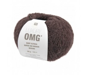 Fil exceptionnel à tricoter Luxury OMG - Rico Design marron 09 brun sperenza