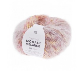 Pelote de laine et mohair à tricoter Creative Mohair Melange - Rico Design violet 03 pastel sperenza